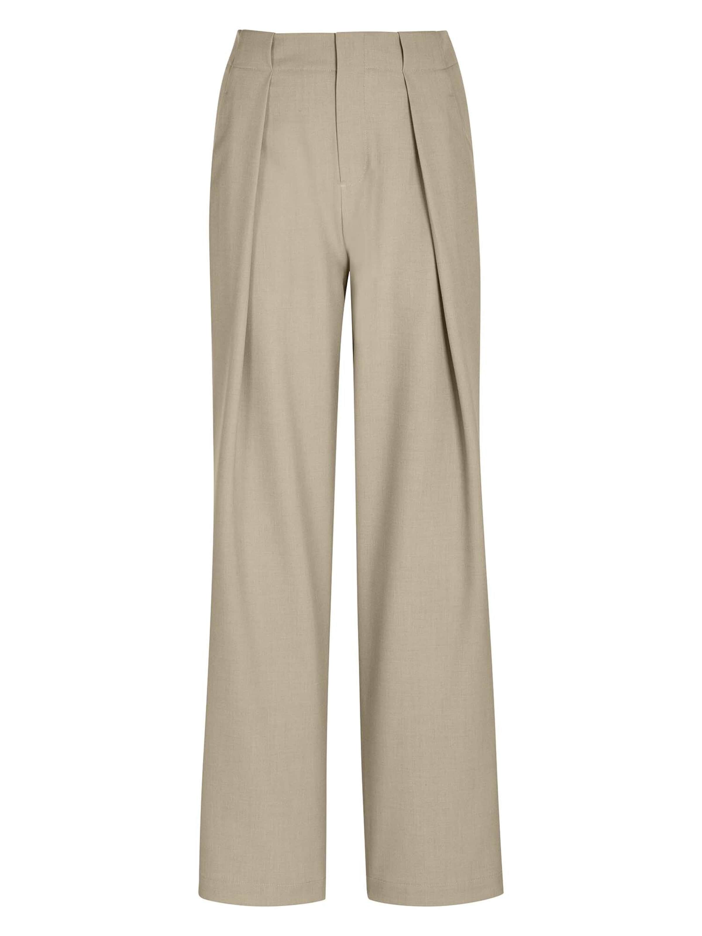 MADELEINE Bandplooibroek in de kleur Cappuccino, Productweergave