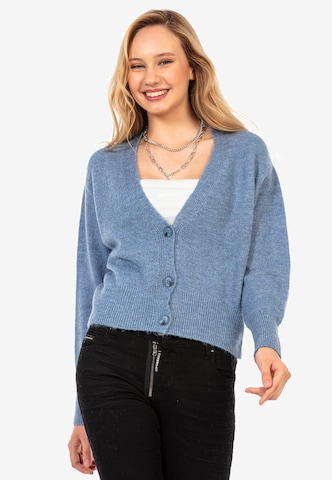 CIPO & BAXX Knit Cardigan in Blue: front