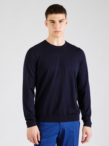 BOSS Sweater 'Leno' in Blue: front