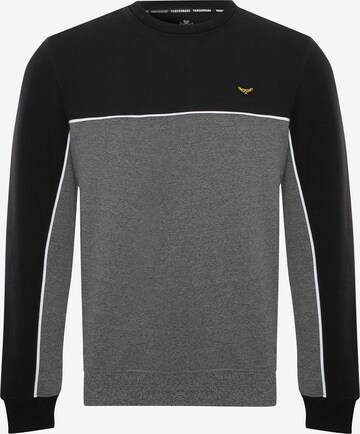 Sweat-shirt 'Kinross' Threadbare en gris : devant