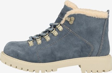 Darkwood Lace-Up Ankle Boots in Blue