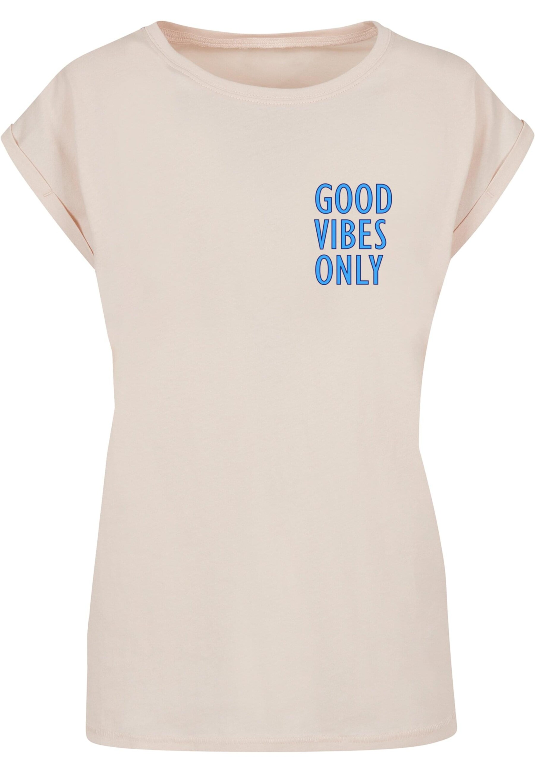 Merchcode T-Shirt 'Good Vibes Only' in Beige: Vorderseite