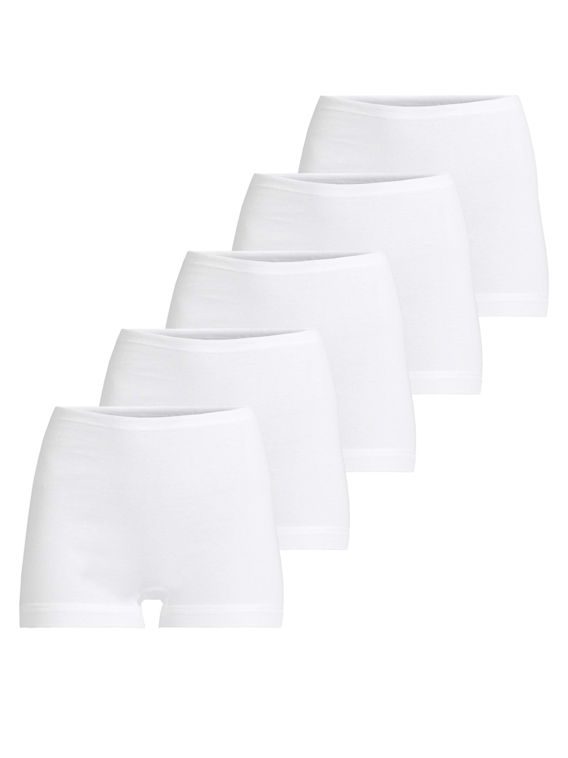 CON-TA Boyshorts 'Feinripp' in White: front