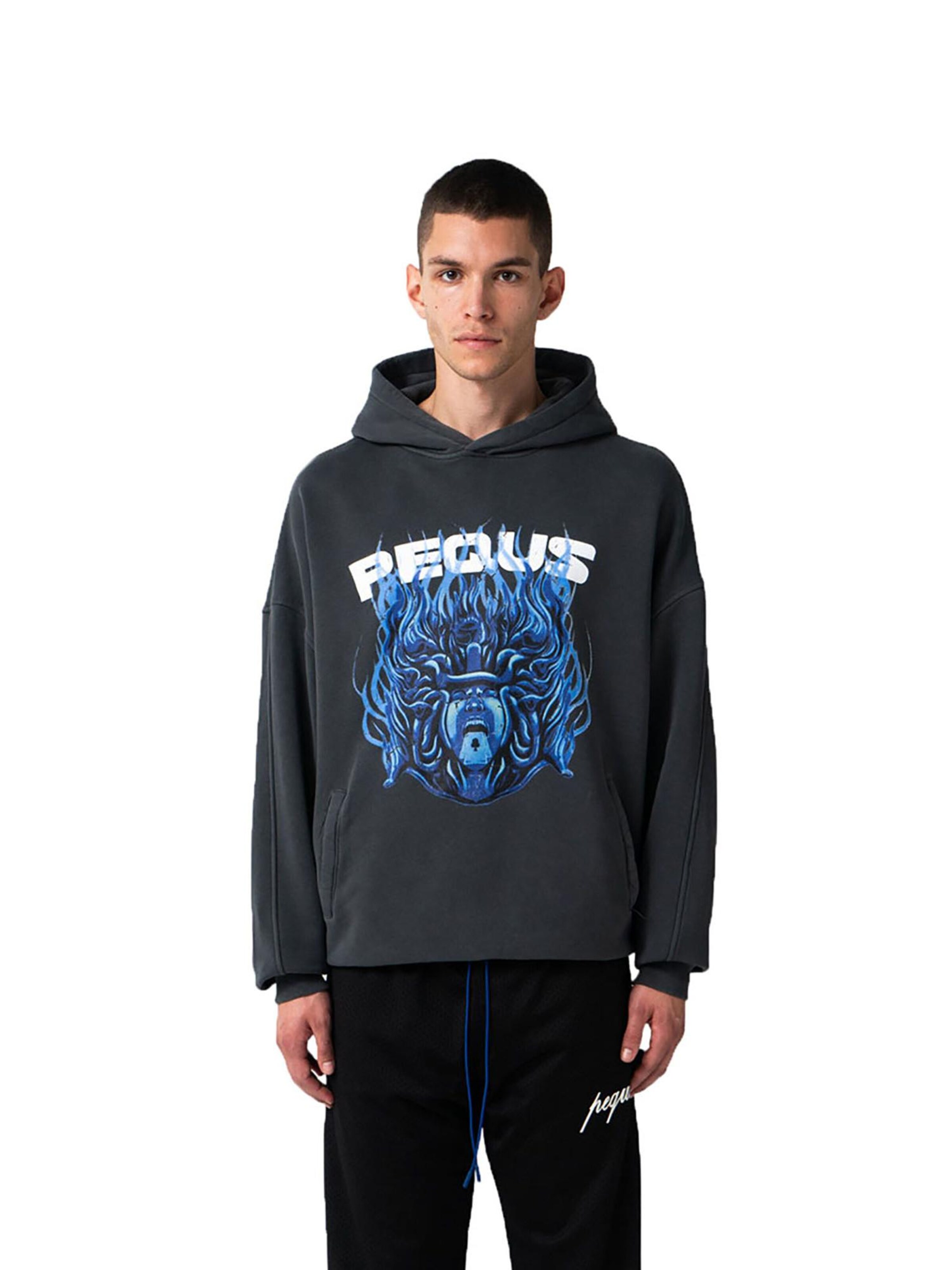 Pequs Sweatshirt 'Medusa' in Black