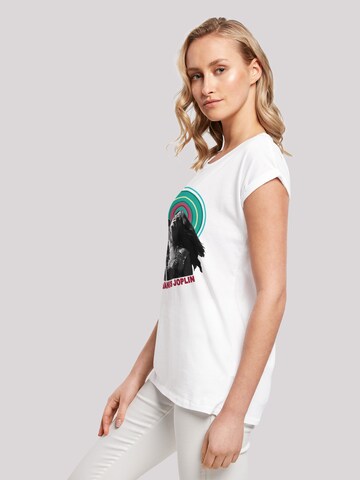 T-shirt 'Janis Joplin' F4NT4STIC en blanc