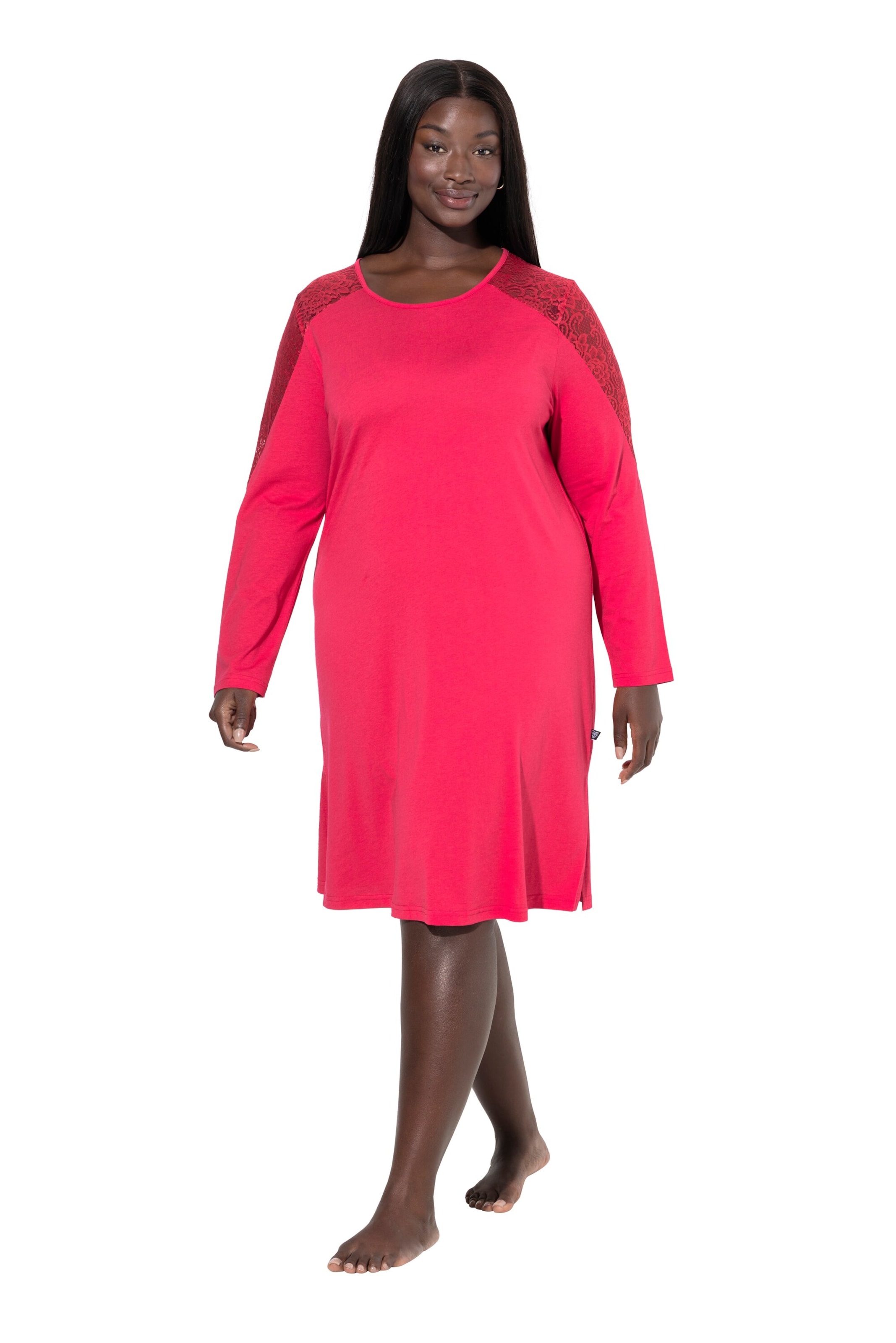 Ulla Popken Nachthemd in Roze: voorkant