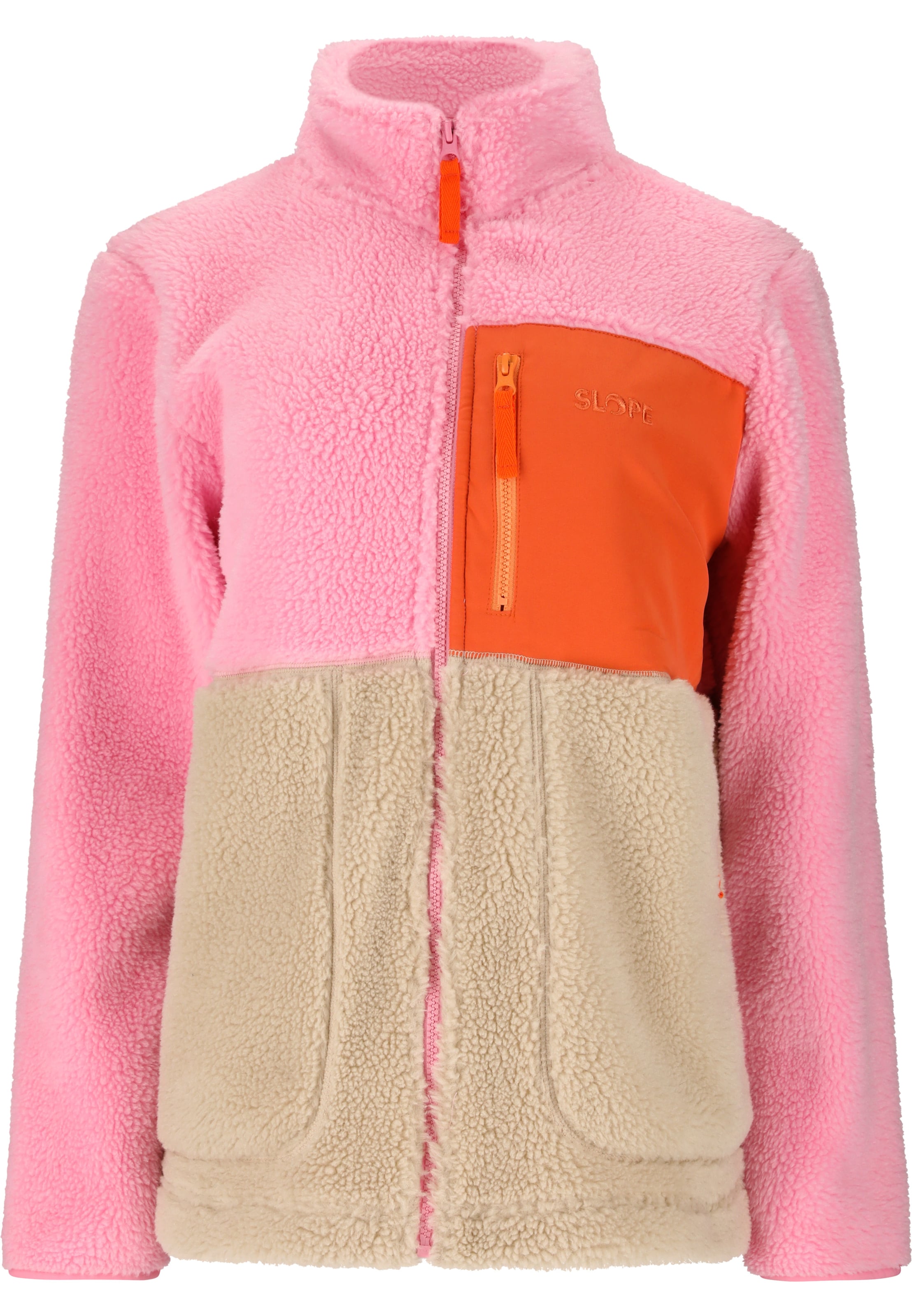 SLOPE Fleece Jacket 'Katau' in Pink: front
