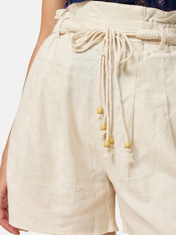 Orsay Zvonové kalhoty Kalhoty se sklady v pase 'Verlin' – béžová