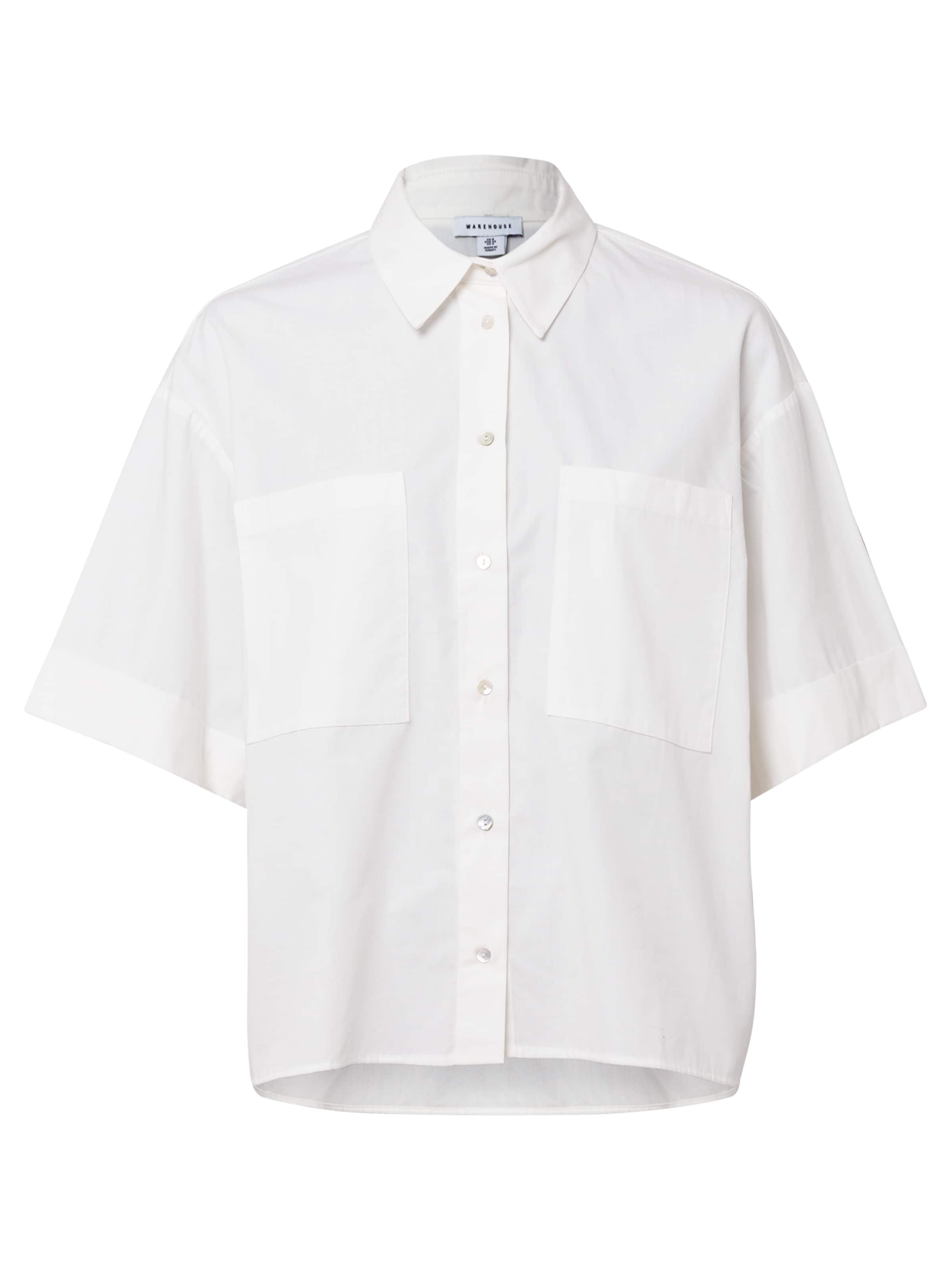 Warehouse Blouse in Wit: voorkant