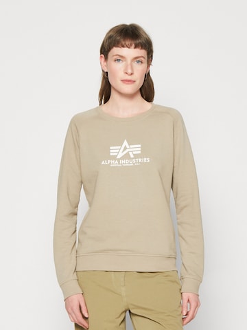 Bluză de molton de la ALPHA INDUSTRIES pe bej: față