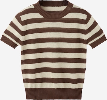 MANGO Пуловер 'JANITO' в кафяво: отпред