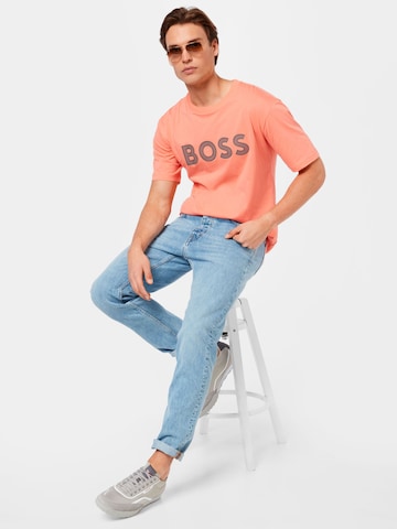 BOSS Green Shirt 'Teeos' in Orange