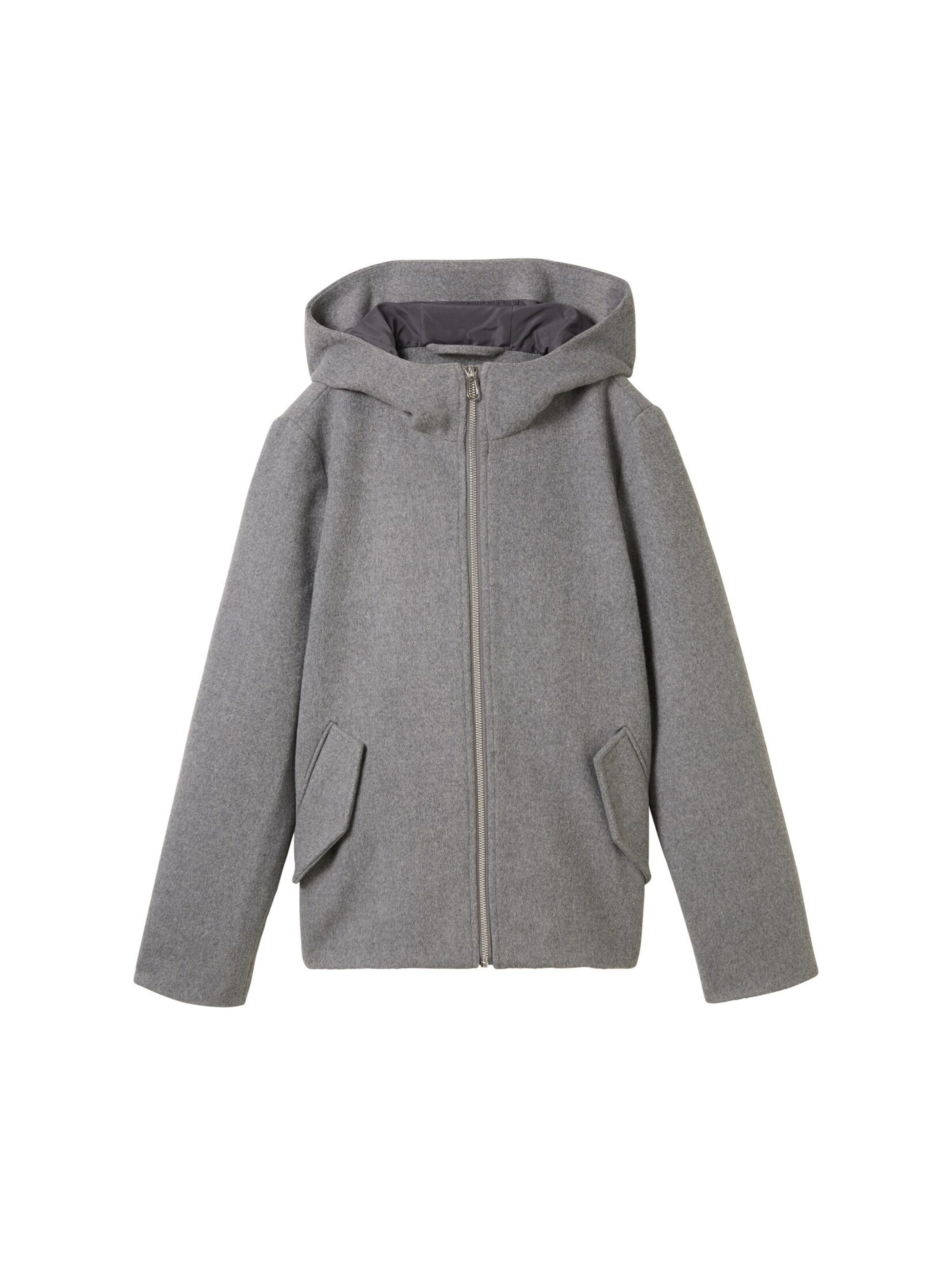 TOM TAILOR DENIM Jacke in Grau: Vorderseite