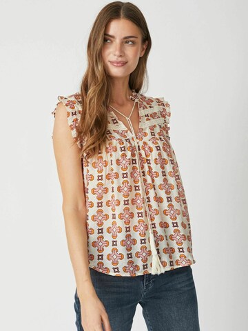 co'couture Blouse 'Egypt' in Wit: voorkant