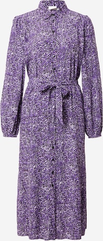 ICHI Shirt Dress in Purple: front