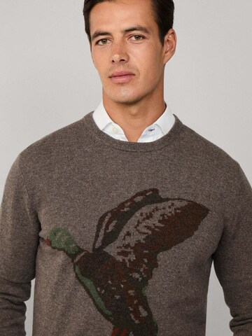 Pull-over 'INTARSIA DUCK' Hackett London en marron