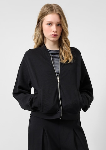 Veste de survêtement QS en noir : devant