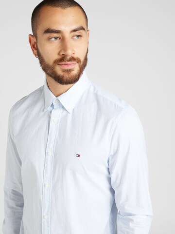 TOMMY HILFIGER Slim Fit Hemd 'FLEX' in Blau