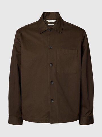 SELECTED Comfort fit Between-Season Jacket in Brown