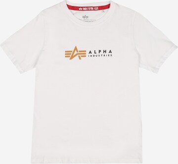 ALPHA INDUSTRIES T-shirt i vit: framsida