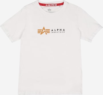 ALPHA INDUSTRIES T-Shirt in Weiß: predná strana