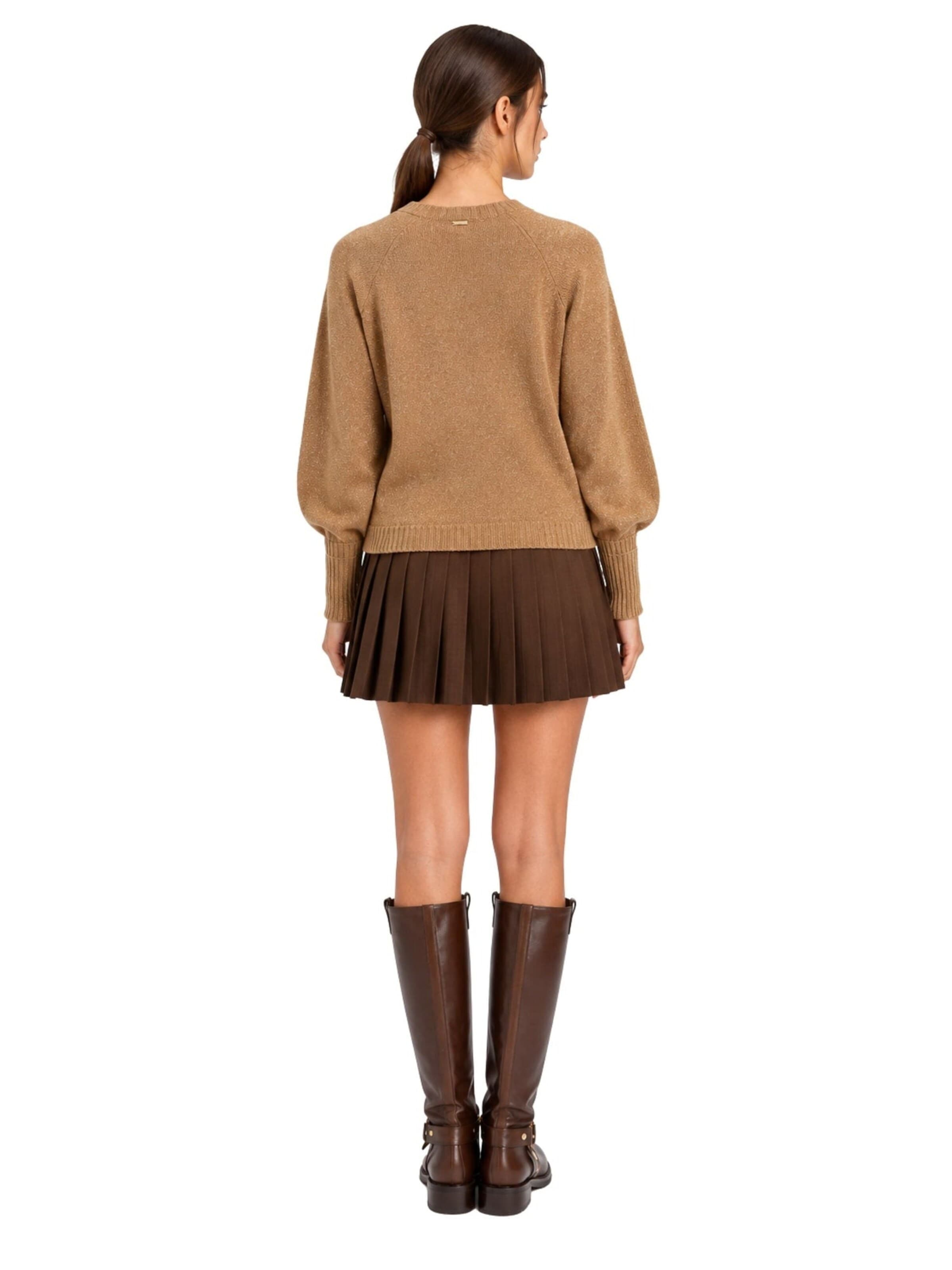 Twinset Sweater 'Crew-neck wool and cashmere jumper' in Brown