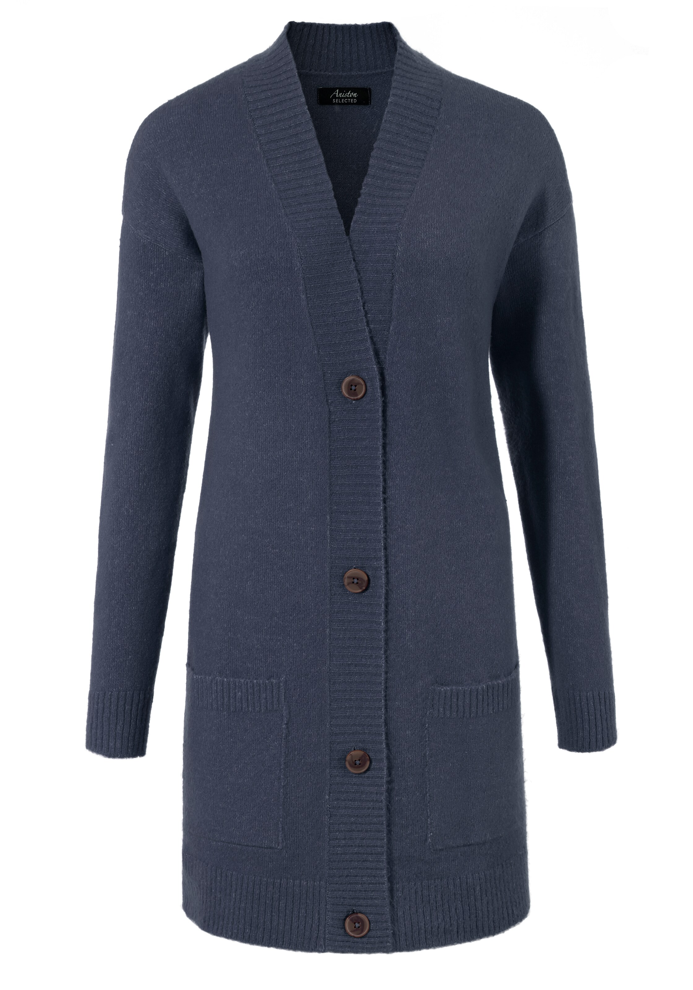 Aniston SELECTED Strickjacke in Blau: Vorderseite