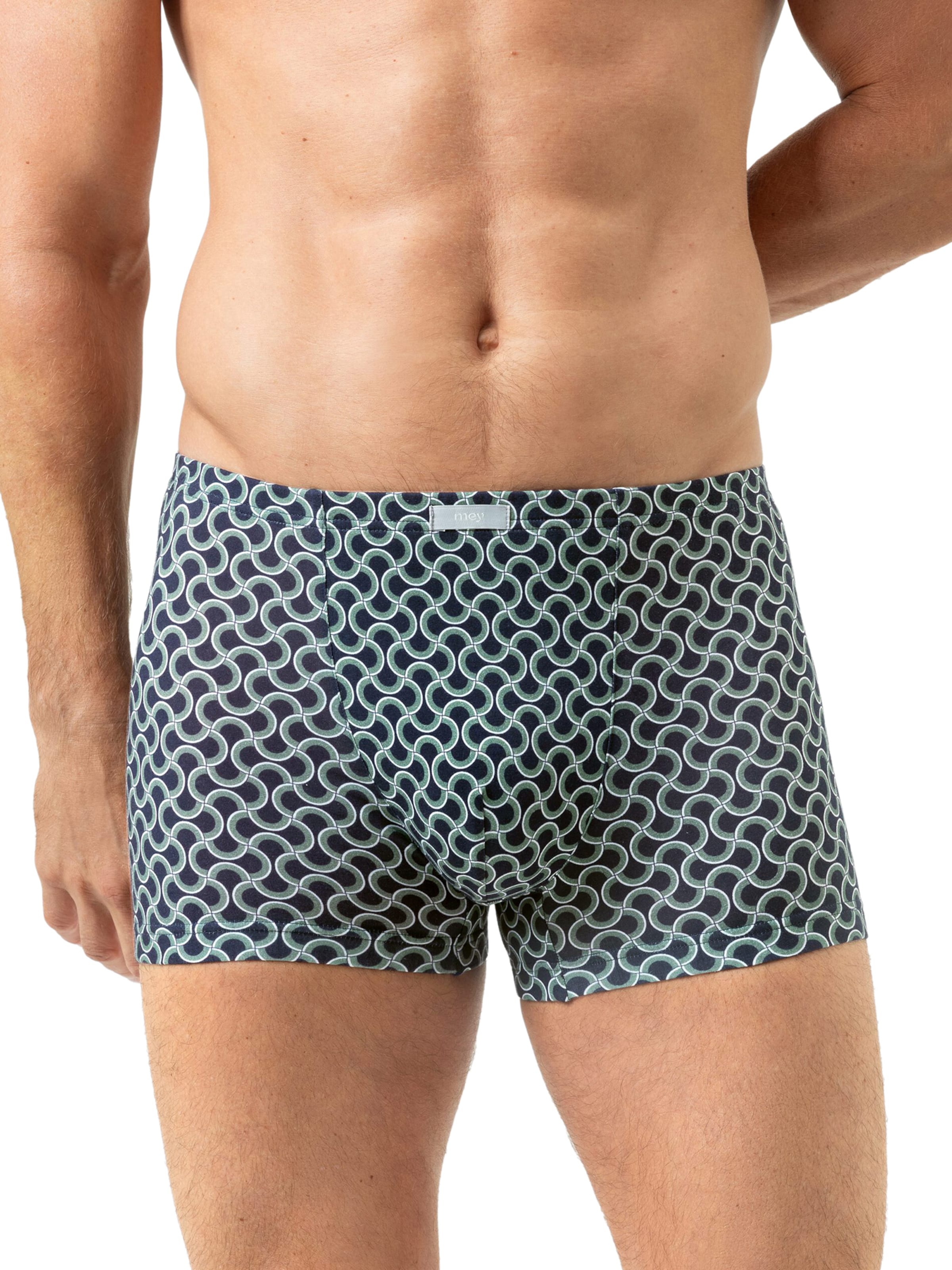 Mey Boxershorts 'Curves' in Blauw: voorkant