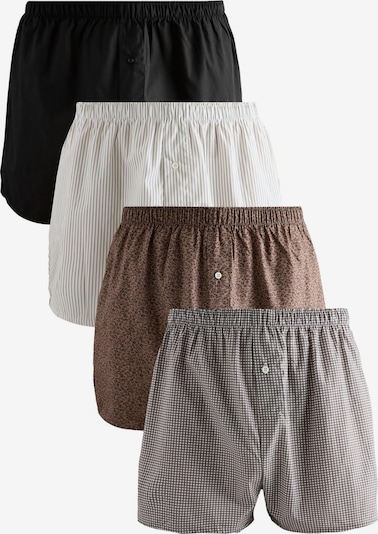 Next Bokserice u smeđa / tamno smeđa / crna / bijela, Pregled proizvoda