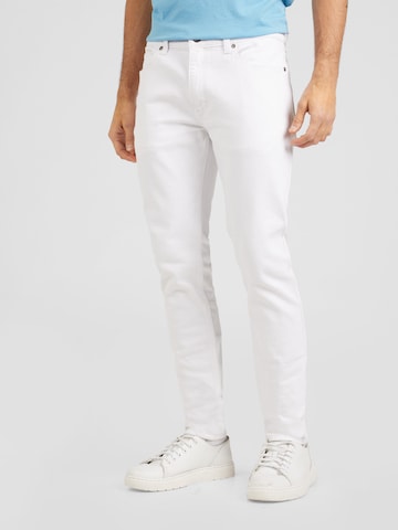 HUGO Red Slimfit Jeans '734' in Wit: voorkant