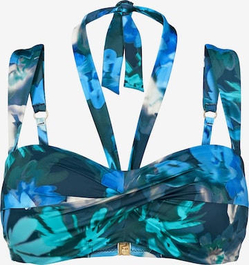 TRIUMPH Bikini Top ' Summer Fleur ' in Blue: front