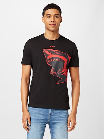 T-Shirt HUGO Red en noir : devant