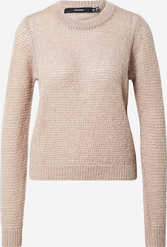 VERO MODA Sweater 'CASH' in Brown: front