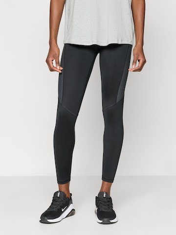 NIKE Skinny Workout Pants 'SCULPT' in Black: front