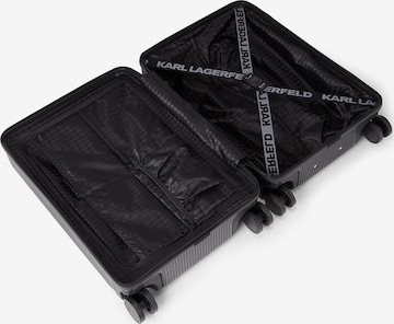 Karl Lagerfeld Βαλίτσα με ροδάκια 'Ikonik' σε μαύρο