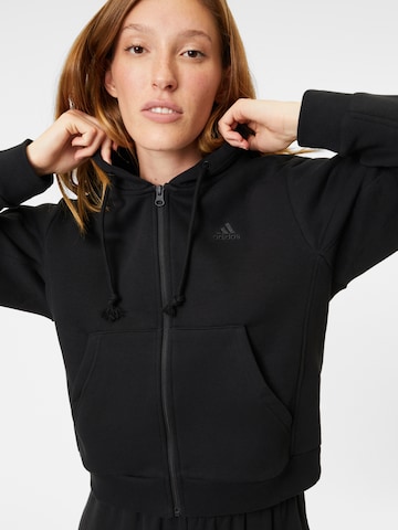 ADIDAS SPORTSWEAR Athletic Zip-Up Hoodie 'All Szn' in Black