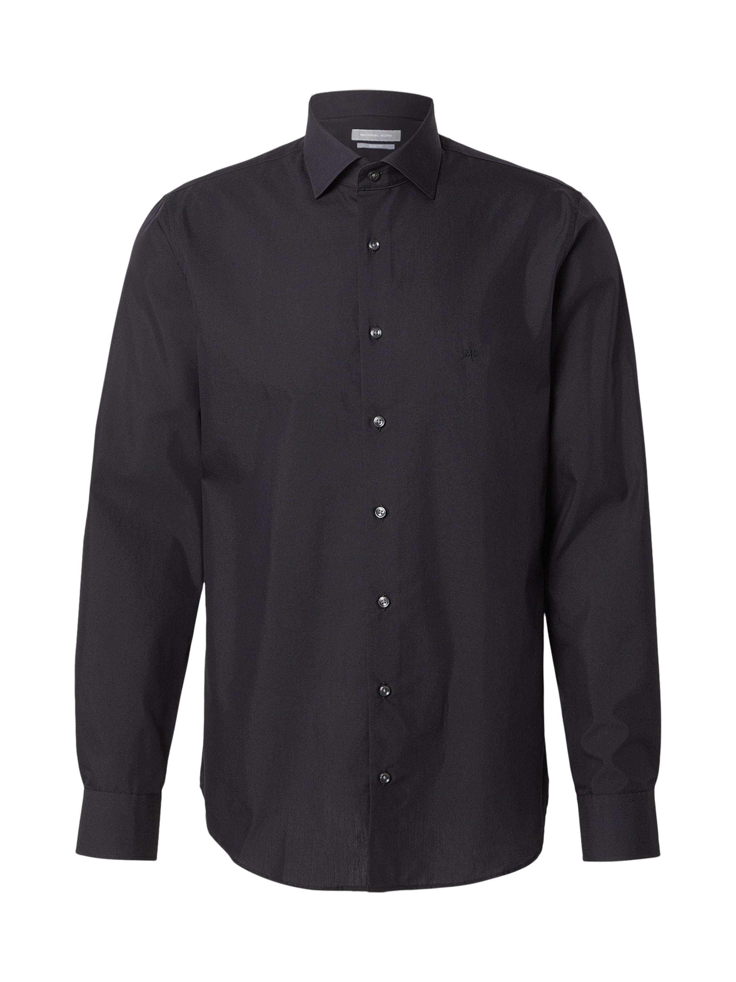 Michael Kors Slim Fit Hemd in Schwarz: Vorderseite
