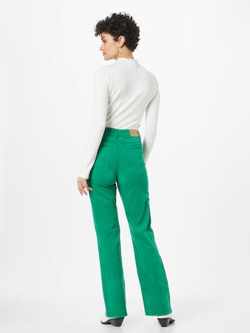 PULZ Jeans - Acampanado Pantalón 'SALLY' en verde