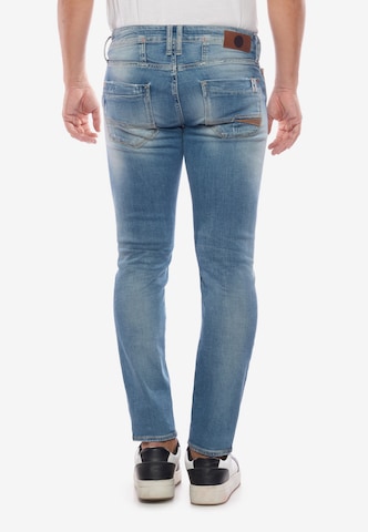 Le Temps Des Cerises Slimfit Jeans in Blauw