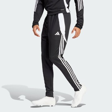 ADIDAS PERFORMANCE Slim fit Workout Pants 'Tiro 24' in Black: front