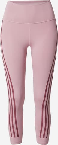 Skinny Pantalon de sport 'Optime Train Icons' ADIDAS SPORTSWEAR en violet : devant