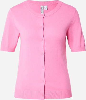 PIECES Neuletakki 'PCNORA' värissä vaaleanpunainen: etupuoli