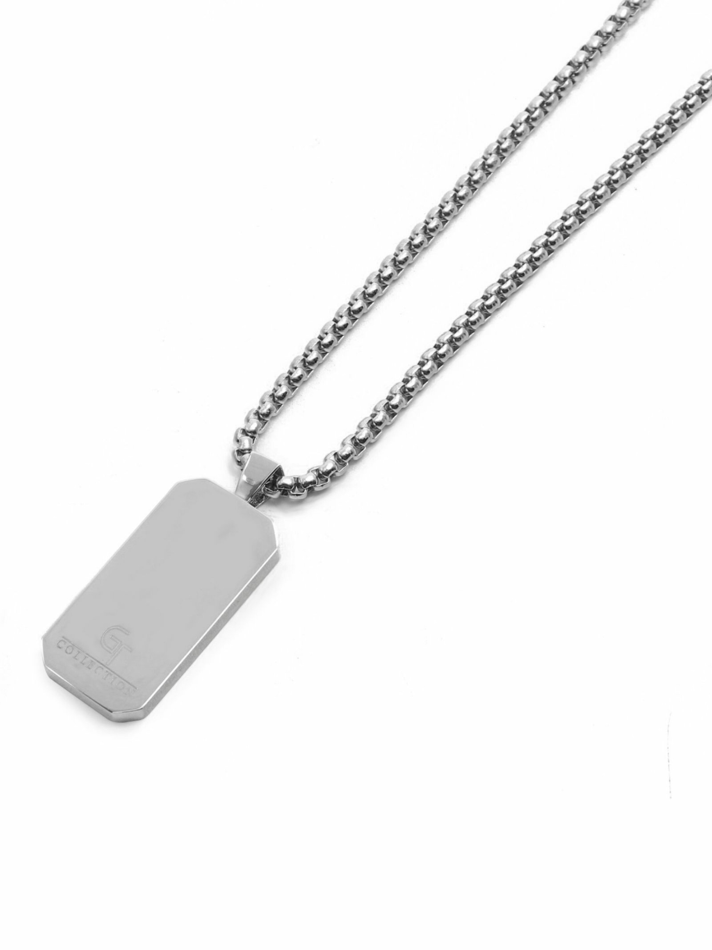 Chaîne 'Rectangle Pendant' GT Collection en blanc
