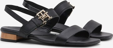 TOMMY HILFIGER Strap sandal in Black