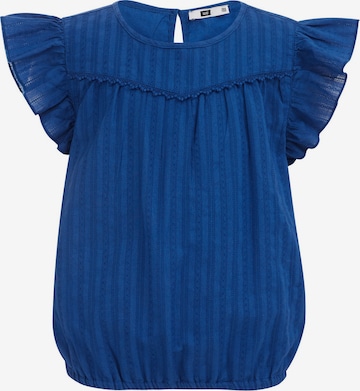 WE Fashion Blouse in Blauw: voorkant