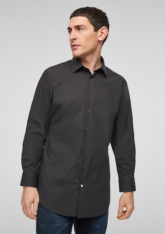 s.Oliver BLACK LABEL Slim fit Overhemd in Zwart
