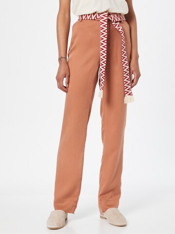 La petite étoile Regular Pants in Brown: front