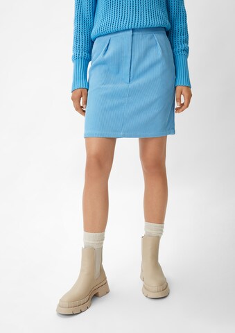 Jupe comma casual identity en bleu : devant