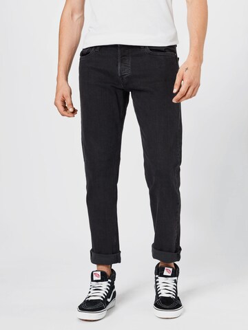 JACK & JONES Regular Jeans 'MIKE' in Zwart: voorkant