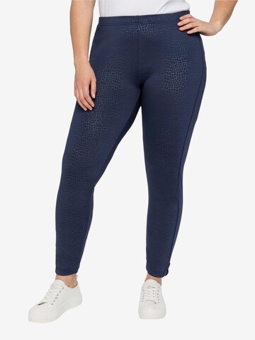 SHEEGO Skinny Leggings in Blue: front